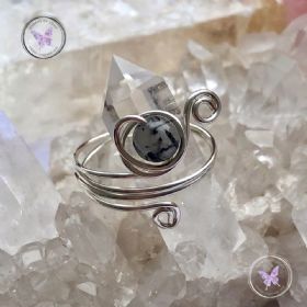 Wire Ring Wire Wrap Gemstone Ring Crystal Ring Raw Quartz 